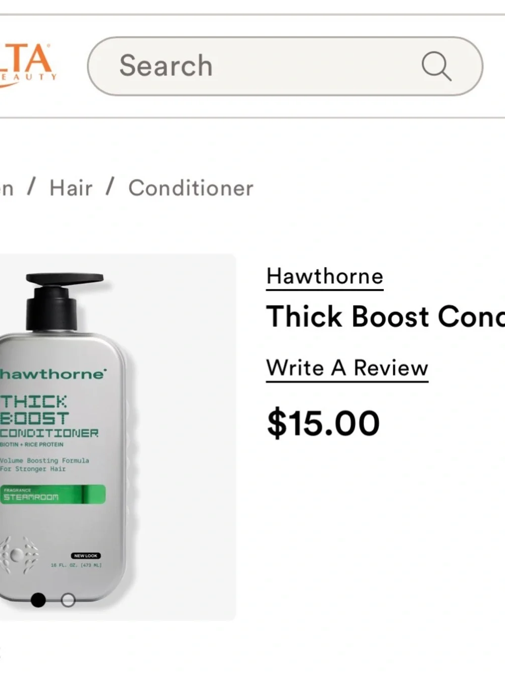 Hawthorne Thick Boost Conditioner — Steamroom 15Fl Oz